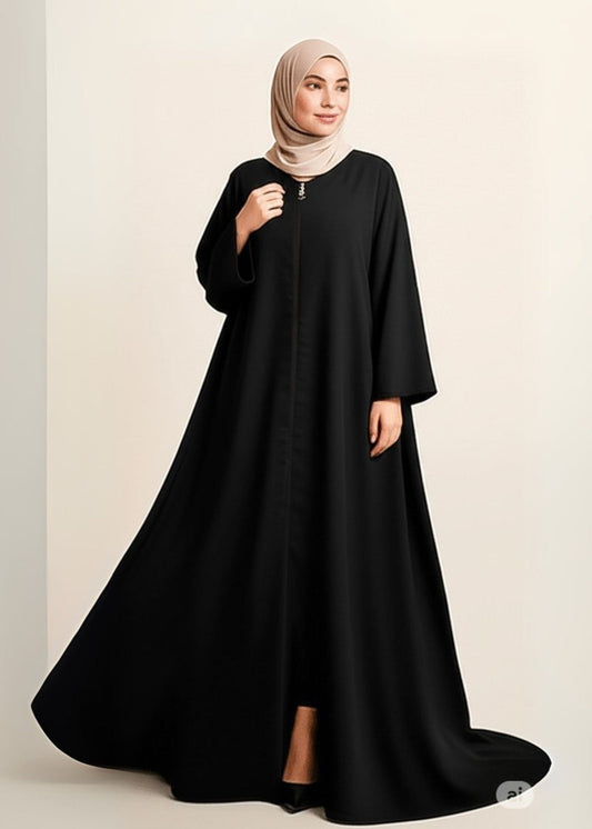 Flared Abaya Zipper