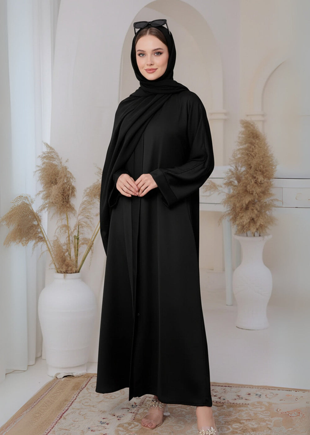 Front Open Abaya With Pockets