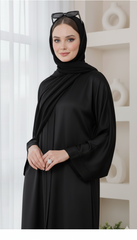 Front Open Abaya With Pockets