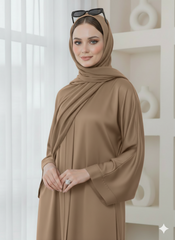 Front Open Abaya With Pockets