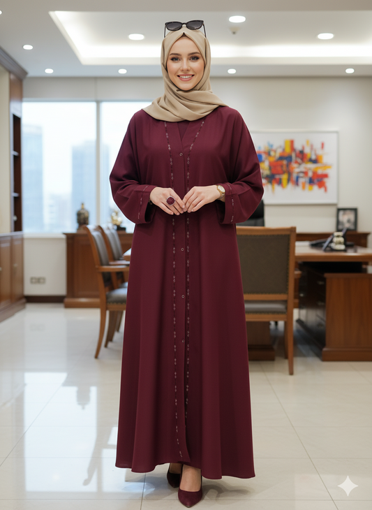 Abaya Pakistan - Maroon