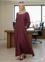 Stone Work Abaya