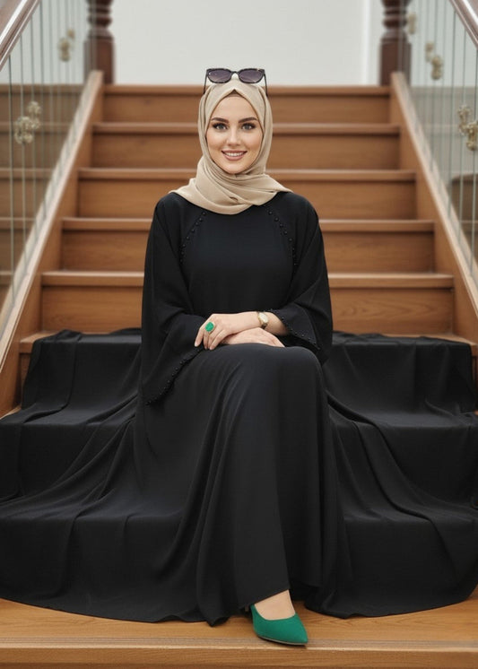Georgette Silk Abaya - Black