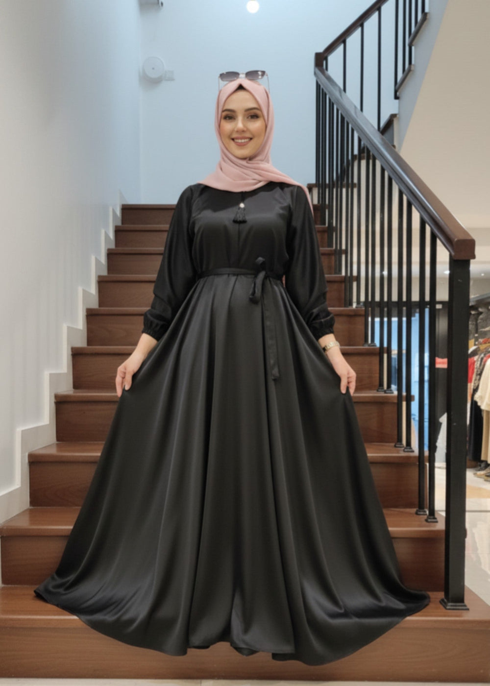 Silk Abaya - Black