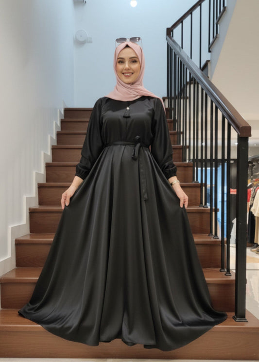 Silk Abaya - Black