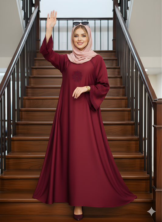 Stone Work Abaya Nida