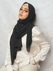 Verona Black Crinkle Hijab