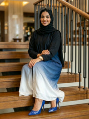 Double Shaded Abaya - Blue