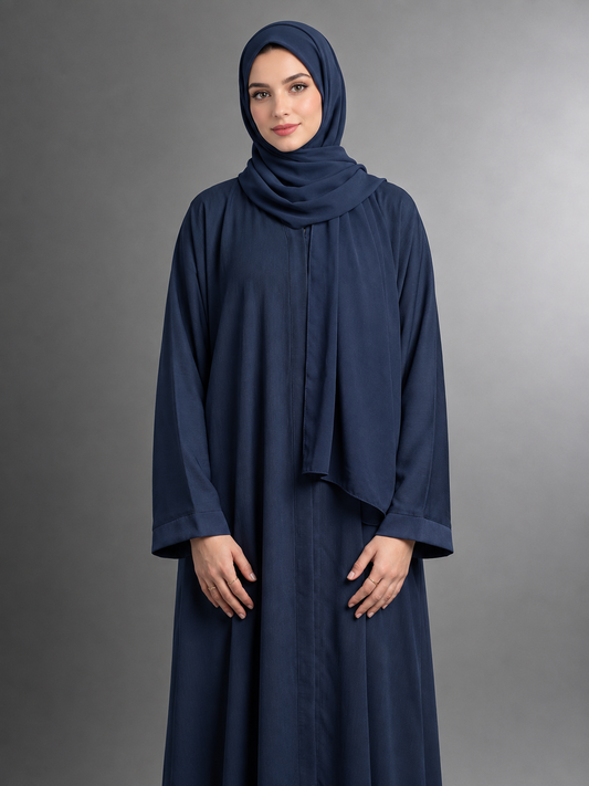 Abaya Designs - Front open - Navy Blue
