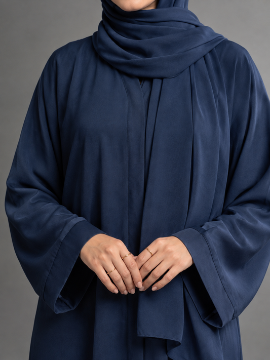 Abaya Designs - Front open - Navy Blue