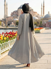 Printed Abaya - Black & White