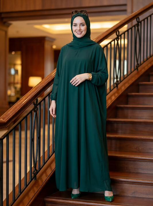 Baggy Abaya - Bottle Green