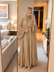 Calligraphy Abaya - Camel Golden