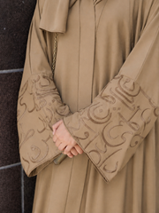 Calligraphy Abaya - Camel Golden