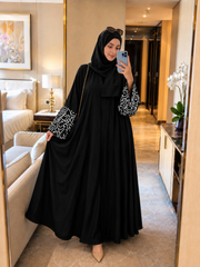 Calligraphy Abaya - Black