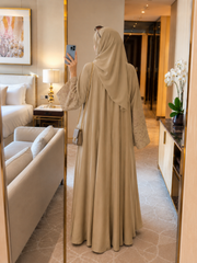 Calligraphy Abaya - Camel Golden