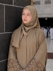 Calligraphy Abaya - Camel Golden
