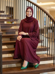 Premium Stone Work Nida Abaya