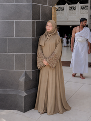 Calligraphy Abaya - Camel Golden