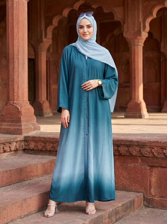 Shaded Abaya - Blue