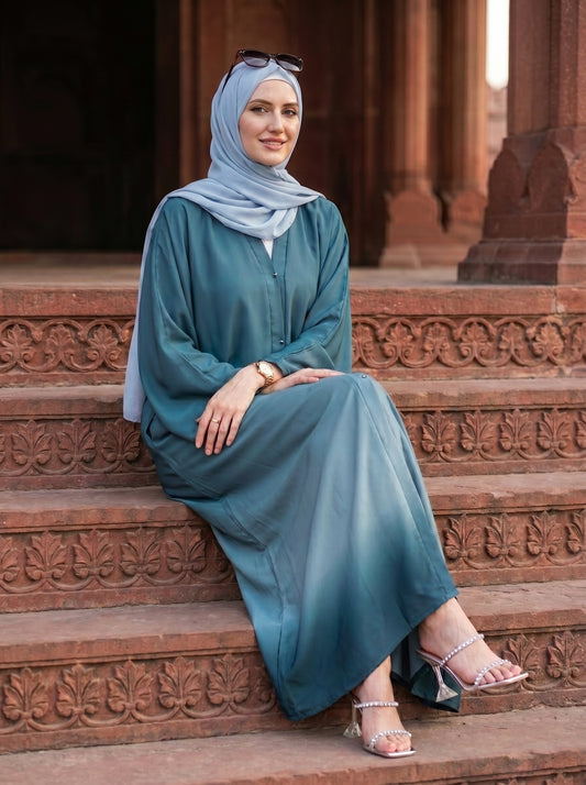 Shaded Abaya - Blue
