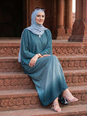 Shaded Abaya - Blue
