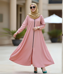  Flared Zipper Abaya
