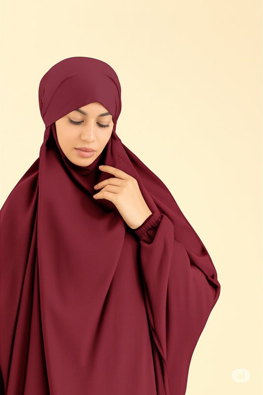 Namaz Chadar With Sleeves - Maroon