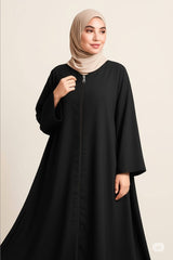 Flared Full Zipper Abaya