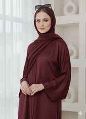 Front Open Abaya With Pockets