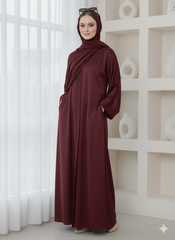 Front Open Abaya With Pockets