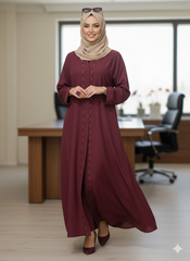 Stone Work Abaya