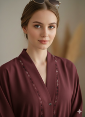 Stone Work Abaya