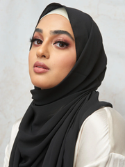 Verona Black Crinkle Hijab