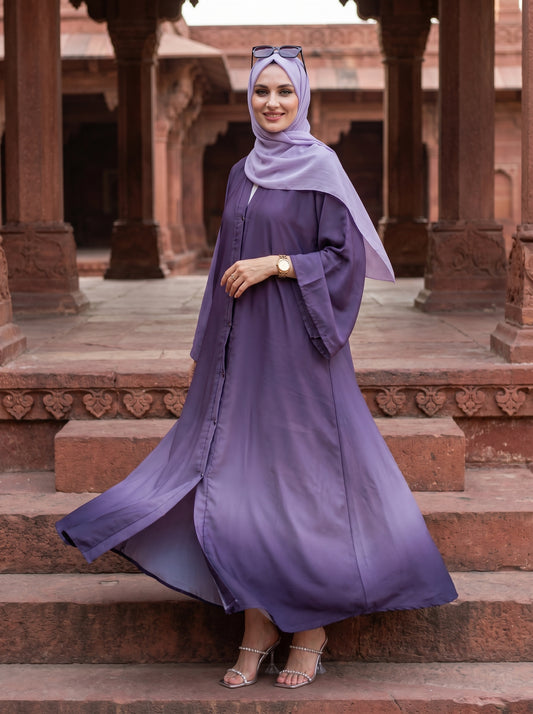 Ombre Abaya - Purple