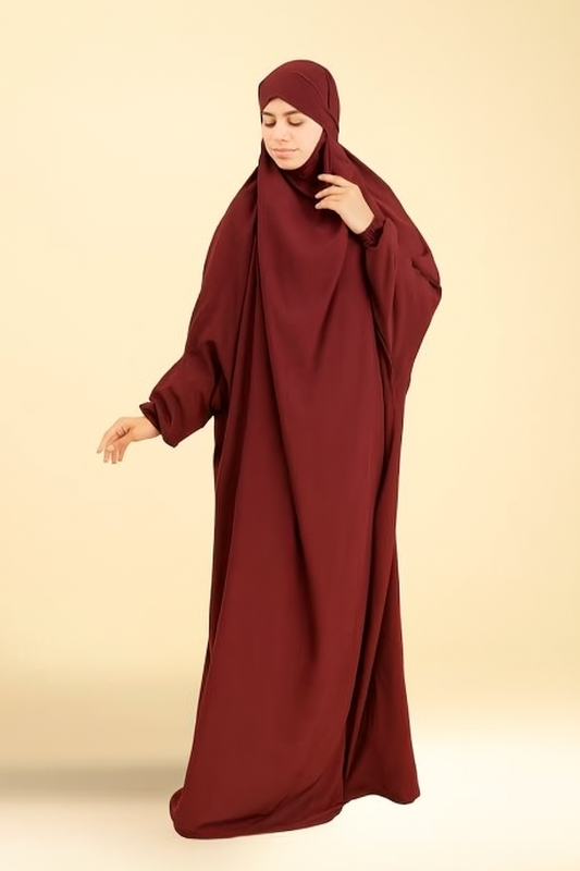 Namaz Chadar With Sleeves - Maroon