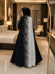 Printed Abaya - Black
