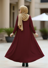 Flared Full Zipper Abaya