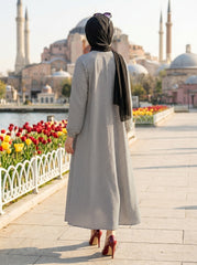 Printed Abaya - Black & White