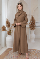 Abaya Designs - Front open - Mocha Brown