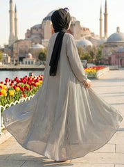 Printed Abaya - Black & White