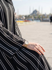Printed Abaya - Stripes